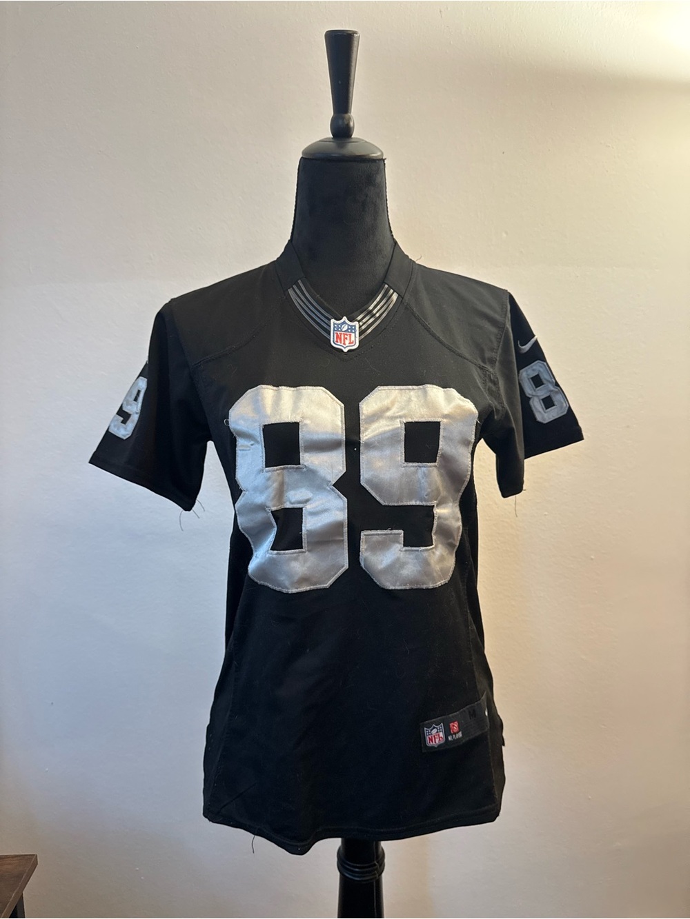 Nike Cooper Black NFL Jersey with Silver Number 89